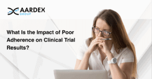 Medication adherence data in clinical trial dashboard